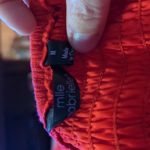 Mlle Gabrielle Red Button-Front Midi Dress Women's Size M - Picture 3 of 4